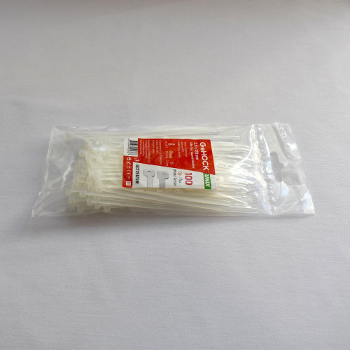 Δεματικά σε Λευκό Χρώμα 2.5x120mm 100 τεμ. GeHOCK