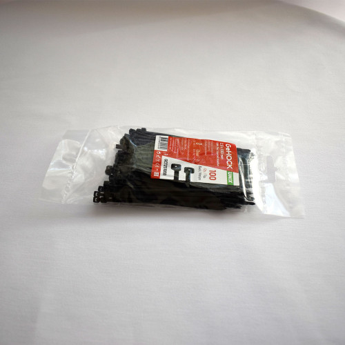 Δεματικά σε Μαύρο Χρώμα 2.5x100mm 100 τεμ. GeHOCK