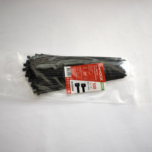 Δεματικά σε Μαύρο Χρώμα 2.5x160mm 100 τεμ. GeHOCK