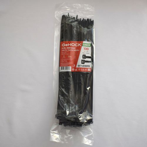 Δεματικά σε Μαύρο Χρώμα 4.8x300mm 100 τεμ. GeHOCK