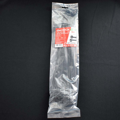 Δεματικά σε Μαύρο Χρώμα 4.8x370mm 100 τεμ. GeHOCK
