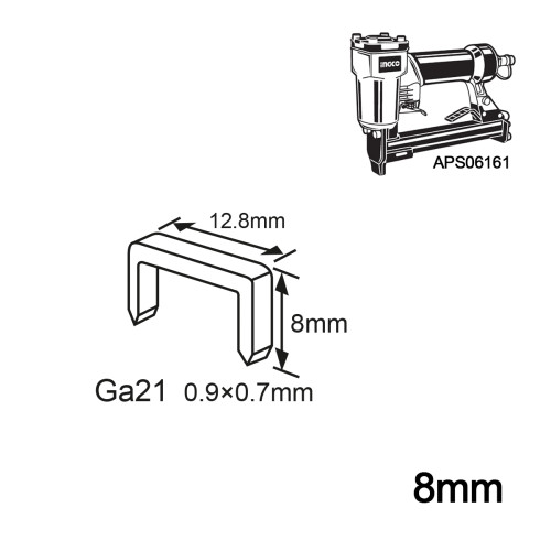 Δίχαλα 8mm Αεροκαρφωτικού APS06161