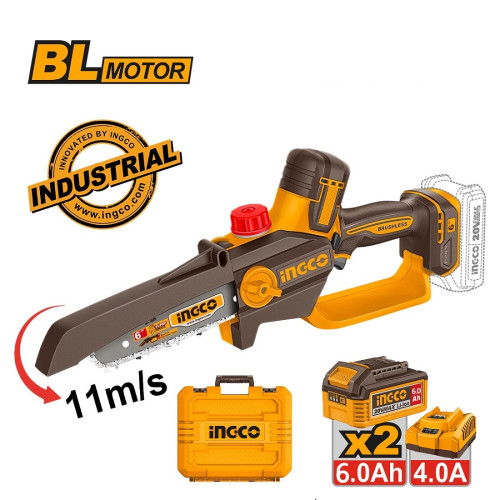 Μίνι Αλυσοπρίονο Μπαταρίας 2X6.0Ah 20V Li-Ion με 6"/15cm Λάμα + Δώρο Θήκη + Δωρεάν Αποστολή