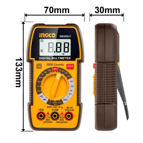 Ψηφιακό Πολύμετρο 600V True RMS με Μέτρηση AC/DC/ Αντίστασης/ NCV