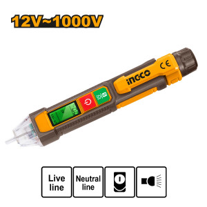 Ανέπαφο Δοκιμαστικό Τάσης AC 12-1000V/ Φακός led / Οθόνη led